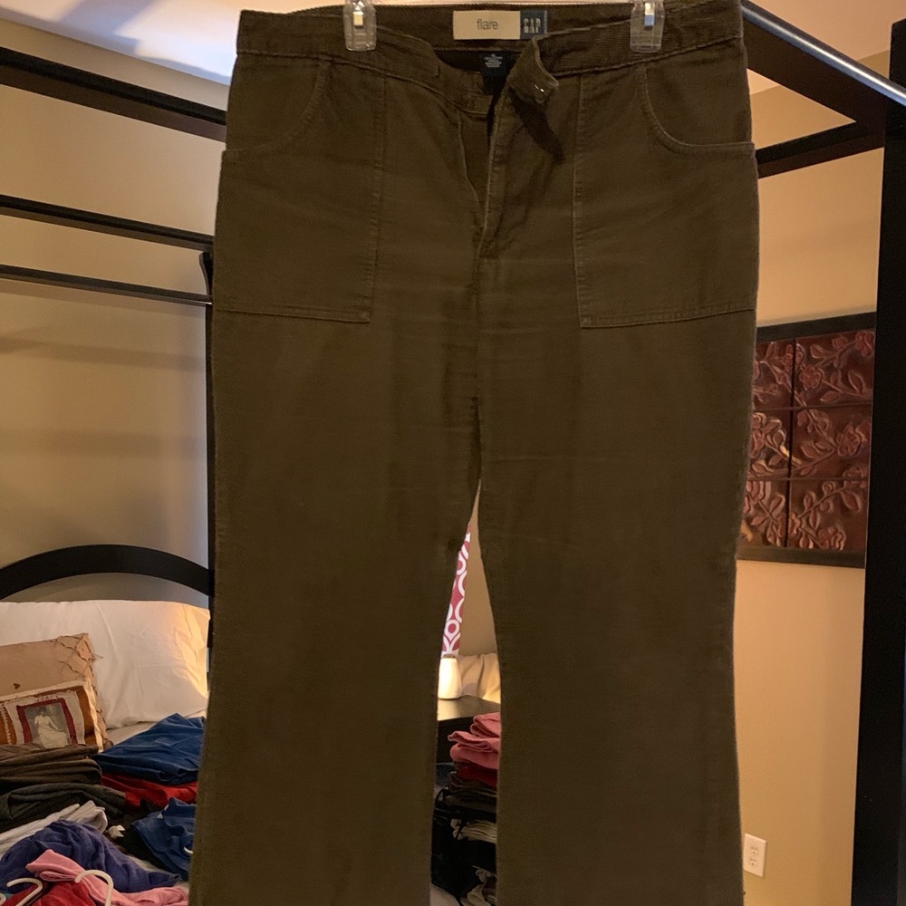 Brown corduroys. Bootcut